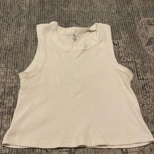 WHITE BRANDY MELVILLE CROPPED TANK